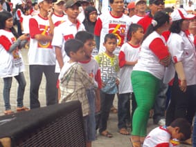 Kader dan Pendukung Gerindra Padati Lapangan Pamedan Ahmad Yani Tanjungpinang gerindra
